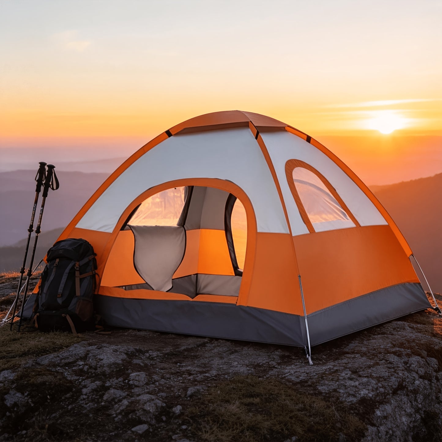 2 Person Camping Tent Instant Pop Up All Season Lightweight Portable