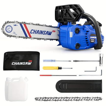 Gas Chainsaw Set – 12-Inch 25CC Pruning Saw & 20-Inch 62CC Heavy-Duty Log Cutting Chainsaw, Choose by Need