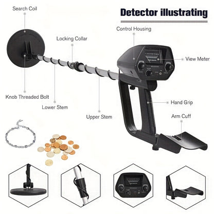 Metal Detector | LCD Deep Search Waterproof Coil Gold Coin Relic