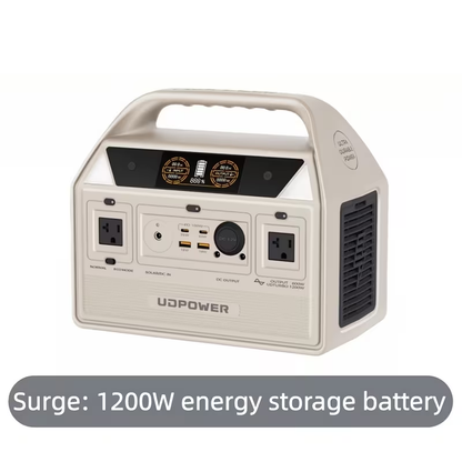 LiFePO4 Power Station 600W 595Wh Solar Generator 9 Outputs AC PD USB-C DC LED for Home Camping RV Travel Emergency Backup Off-Grid Power Supply