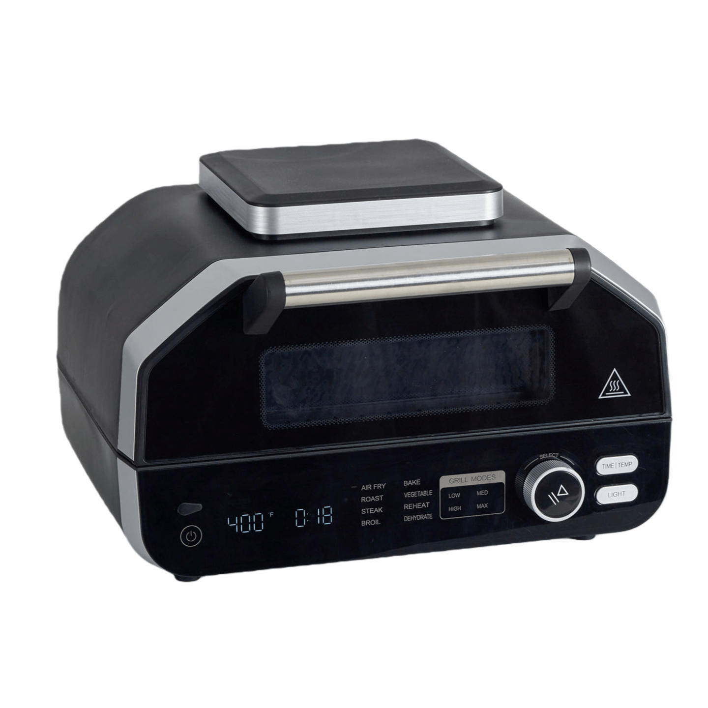 Air Fryer Grill Combo 8-in-1 Electric Indoor BBQ – Large Non-Stick Surface, Fry Basket Included | Grill, Bake, Roast & Dehydrate | 16x18x10.5 in Countertop Steak Grill