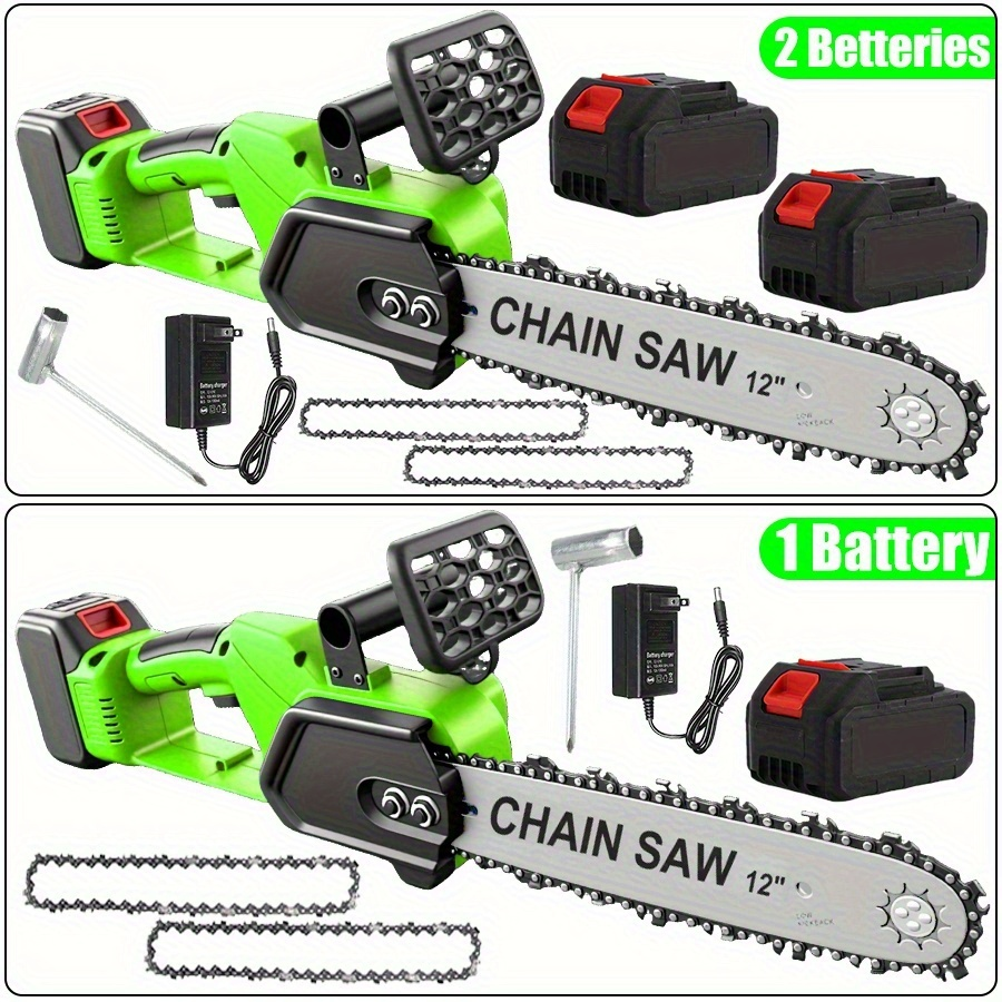 Cordless Chainsaw Brushless Battery | Tree Pruning Wood Cutting Garden