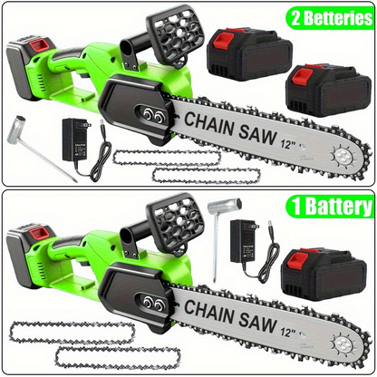 Cordless Chainsaw Brushless Battery | Tree Pruning Wood Cutting Garden