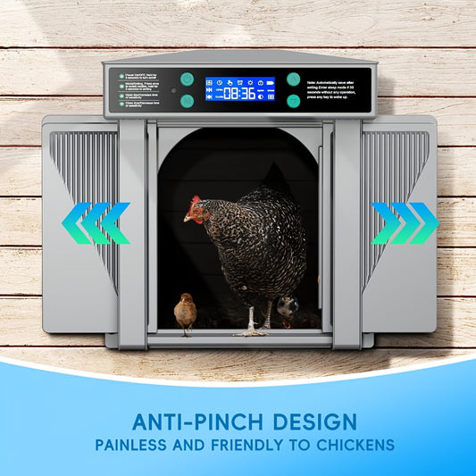 Automatic Chicken Coop Door | Timer Light Sensor Anti-Pinch Auto Open