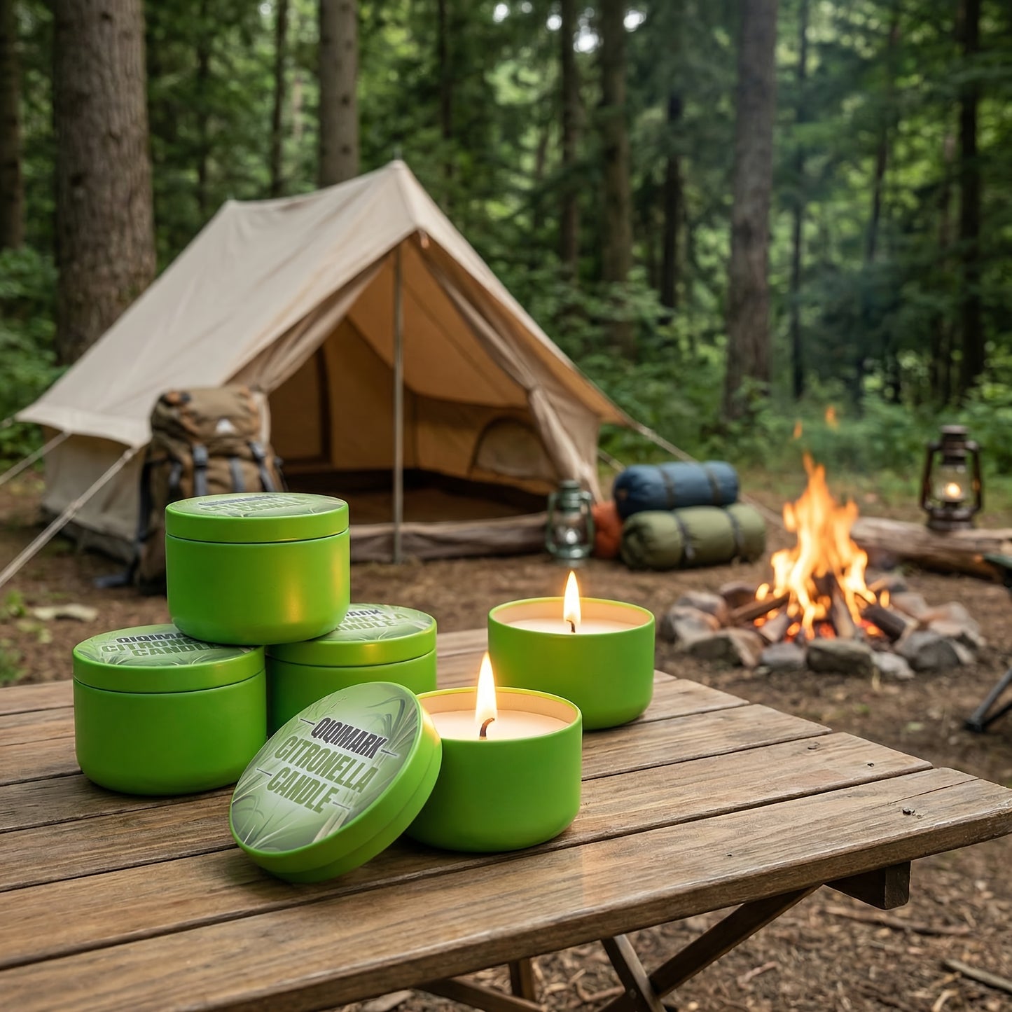 Citronella Candles Outdoor 6 Pack - 1.7 Oz Each, 48-Hour Burn Time, Infused with Citronella Essential Oil for Patio, Backyard, Camping & Picnic Mosquito Repellent