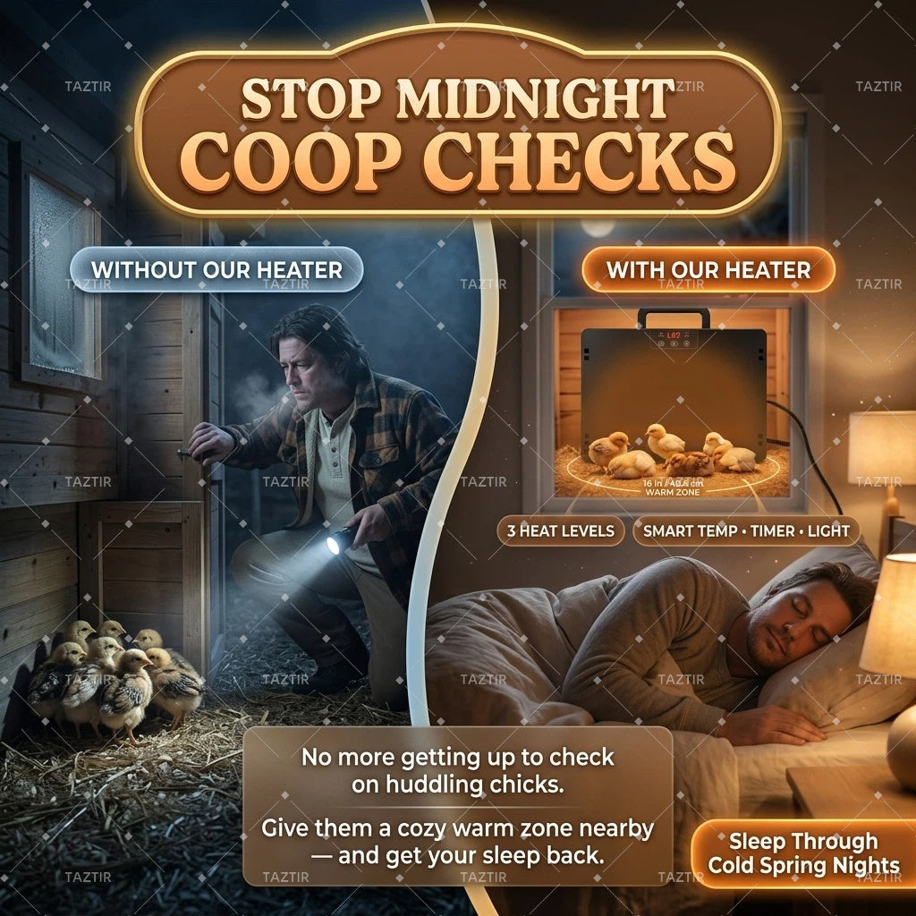 Brooder Heater | Chick Duck Quail 3 Heat Levels Timer Digital Display