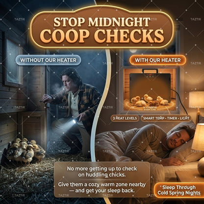 Brooder Heater | Chick Duck Quail 3 Heat Levels Timer Digital Display