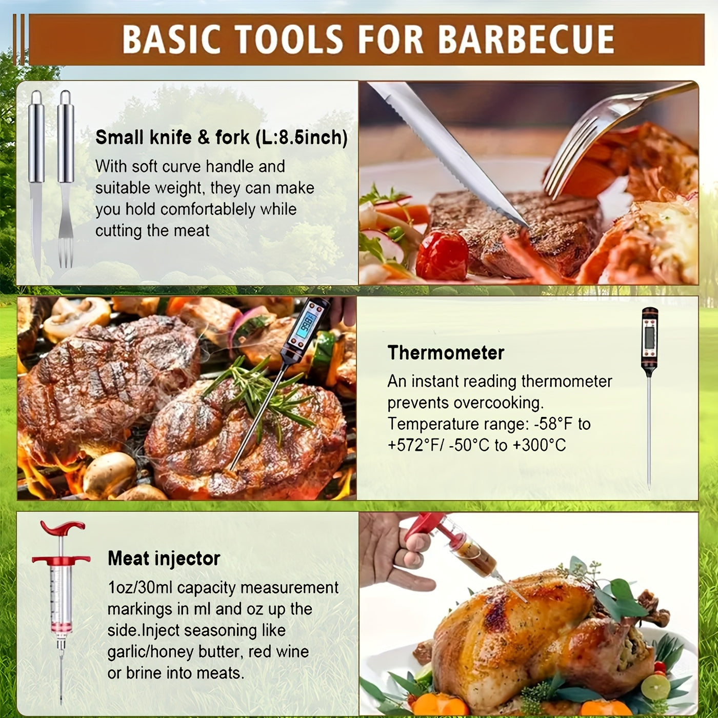 Stainless Steel BBQ Grill Tool Set 35PC – Complete Barbecue Kit with Thermometer, 2 Grill Mats & Aluminum Carry Case for Outdoor Grilling, Camping & Backyard Cookouts – Perfect Gift for Dad & Grill Masters