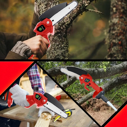 3-in-1 Cordless Pole Saw, Chainsaw & Leaf Blower – 5.8ft Telescopic Pole, 2 Batteries, for Tree Trimming, Gardening & Landscaping