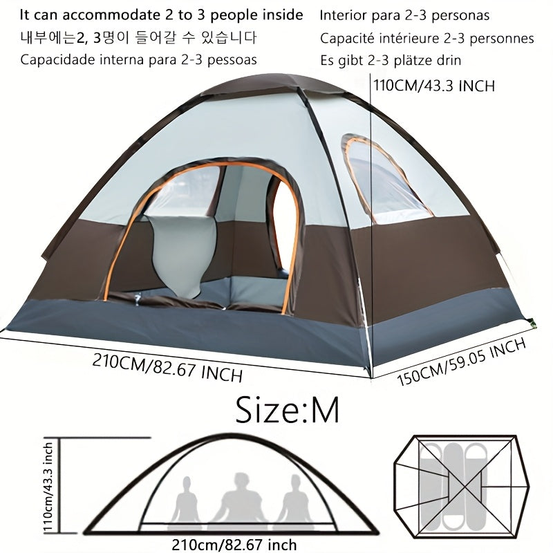 2 Person Camping Tent Instant Pop Up All Season Lightweight Portable