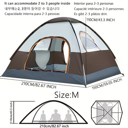 2 Person Camping Tent Instant Pop Up All Season Lightweight Portable
