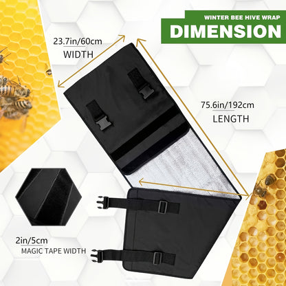 Beehive Insulation Wrap Winter Cover 600D Oxford 8 & 10 Frame