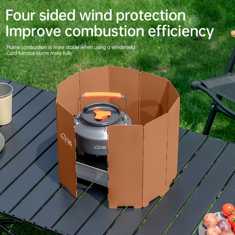 Camp Stove Windscreen | Folding Windshield Gas Stove Camping Outdoor