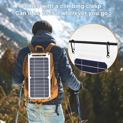 [Portable Solar Panel] Lightweight Portable Solar Panel Solar Panel Winter Outdoor Solar Charger with USB Safe Charging Stabilizer Battery Charger Mobile Phones, Flashlights, Fans Outdoor Camping Home, Portable Backup Power, Lightweight Charger