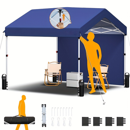 Pop Up Canopy Tent 10x10 FT 1-Key Center Lock 3 Heights Carry Bag