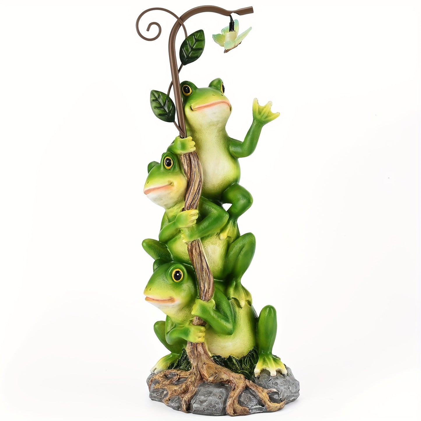Solar Garden Frog Reading Statue Light, Resin Outdoor Lawn Decor, Yard & Patio Ornament, Auto On/Off LED, Whimsical Garden Gift