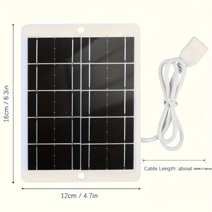 [Portable Solar Panel] Lightweight Portable Solar Panel Solar Panel Winter Outdoor Solar Charger with USB Safe Charging Stabilizer Battery Charger Mobile Phones, Flashlights, Fans Outdoor Camping Home, Portable Backup Power, Lightweight Charger