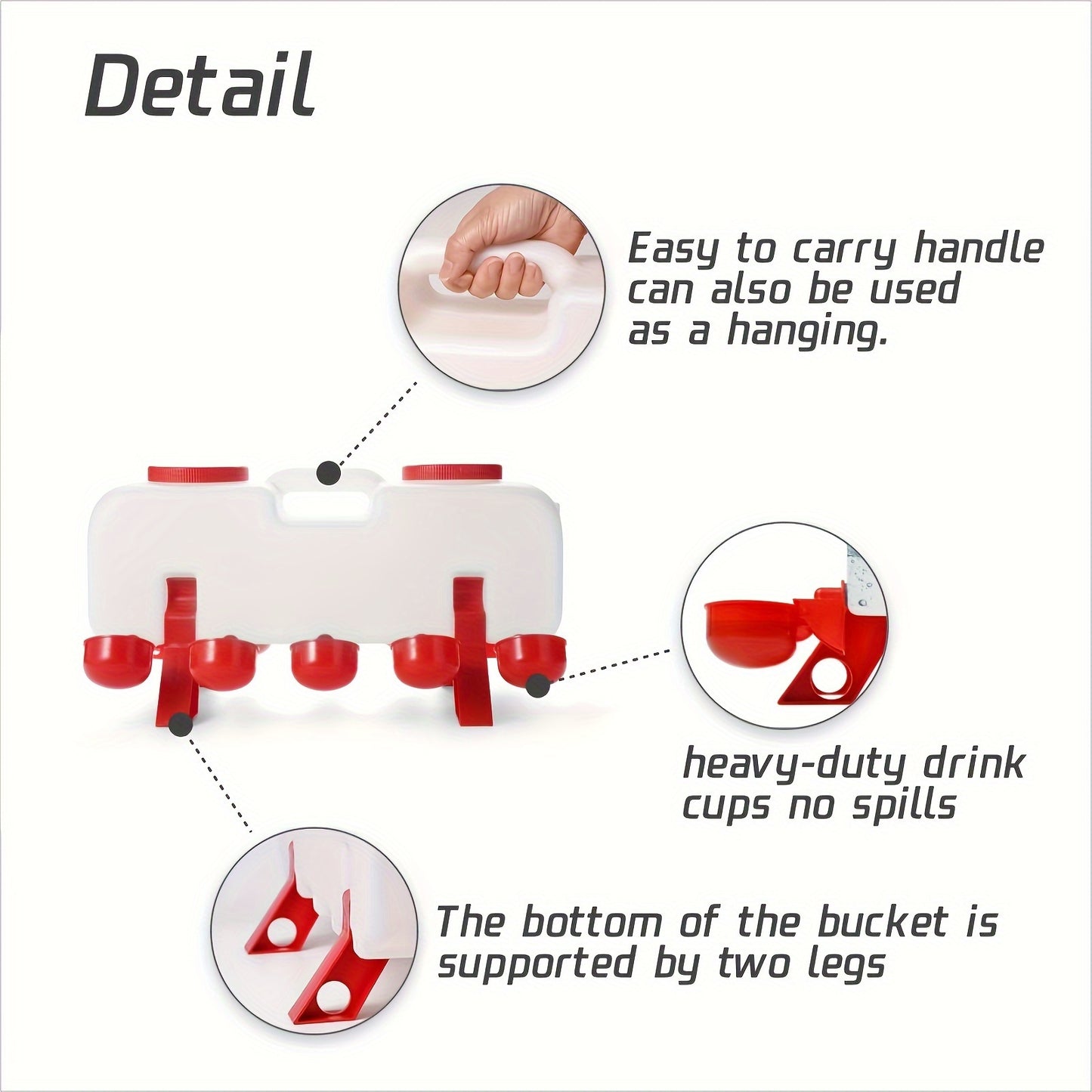 Chicken Waterer | Automatic 10 Cup Dual Row Stand Chick Duck Quail