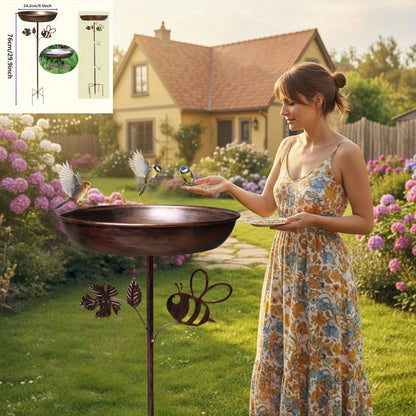 Bird Feeder Cast Iron Vintage | Bird Bath Garden Outdoor Yard Decor