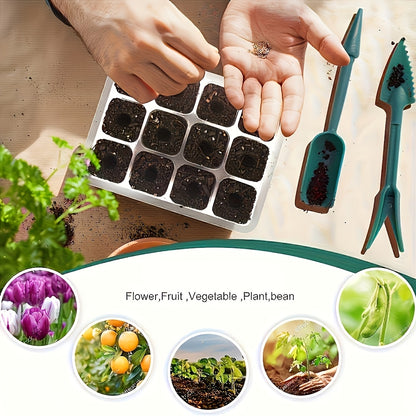 Seed Starting Kit LED Grow Light Timer | Indoor Seedling Tray Dome
