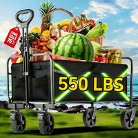 Black 550LBS (Heavy-Duty Garden Storage Cart)