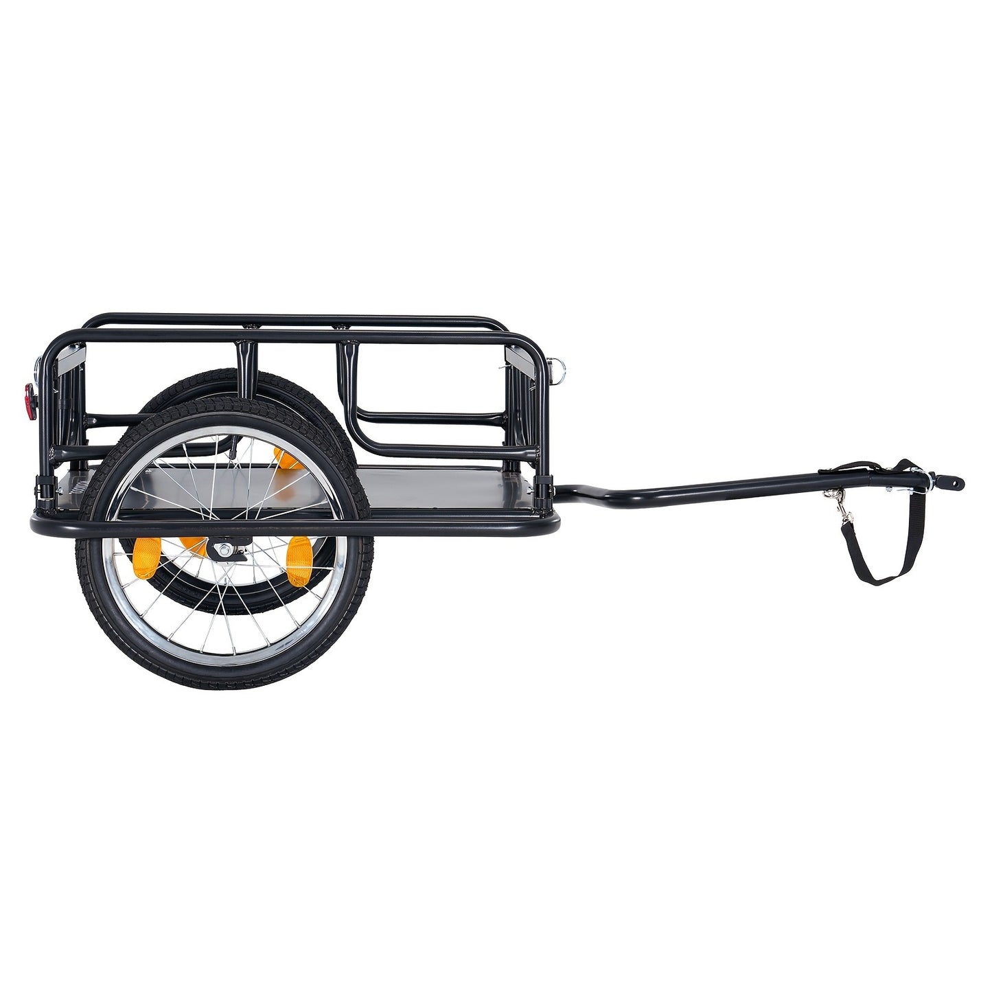 Foldable Bike Cargo Trailer | Heavy-Duty Bicycle Wagon Cart 176 Lbs Capacity, 16" Wheels, Reinforced Steel