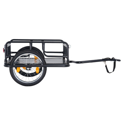Foldable Bike Cargo Trailer | Heavy-Duty Bicycle Wagon Cart 176 Lbs Capacity, 16" Wheels, Reinforced Steel