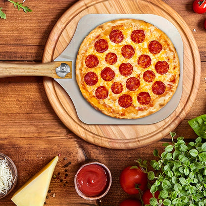 Pizza Stone Set 7-Piece with Tools – Cordierite Baking Stone with Stainless Steel Peel Cutter Brush & Heat-Resistant Gloves | Crispy Crust for Oven BBQ Grill Homemade Artisan Pizza Gift