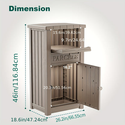Waterproof Outdoor Storage Box with Lock Anti-Theft Porch