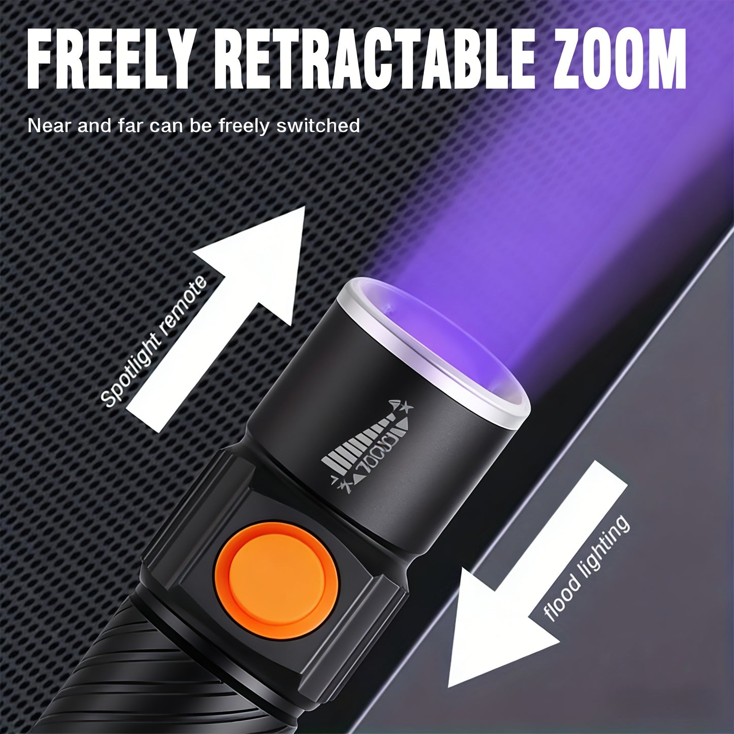 UV Flashlight Black Light 395nm USB Rechargeable - Ultraviolet Torch with 3 Modes for Pet Stain Detection, Bed Bug, Mold, Scorpion, Home & Outdoor Use