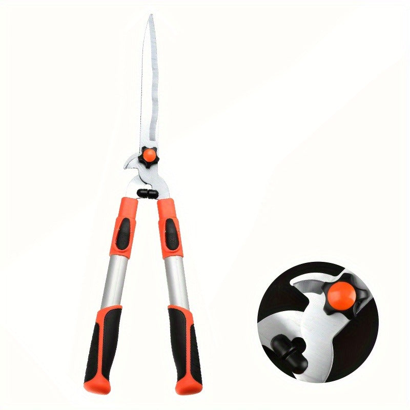 Long Reach Pruning Shears 18-38 Inch Extendable - Non-Stick Steel Blades Cut 2" Branches, Shock-Absorbing Handle, Heavy-Duty Hedge Shears for Tree & Shrub Trimming