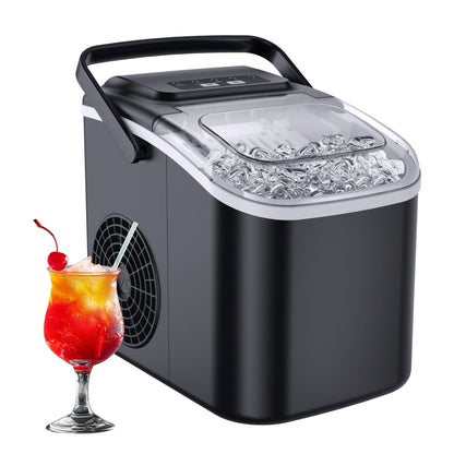 Portable Ice Maker Machine 26-29 Lbs Bullet Ice Self-Cleaning Countertop