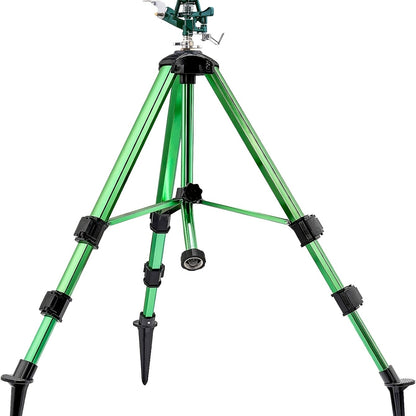 Impact Sprinkler Tripod 360° Zinc Head Lawn Yard Irrigation Flip Lock