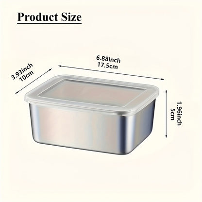 Food Storage Containers Stainless Steel Set of 6 with Lids – Leak-Proof BPA-Free Stackable Metal Meal Prep Boxes Airtight Lunch Container for Kitchen Refrigerator Camping Outdoor Picnic Organization