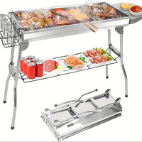 Stainless Steel Grill + Tool 3-piece Set