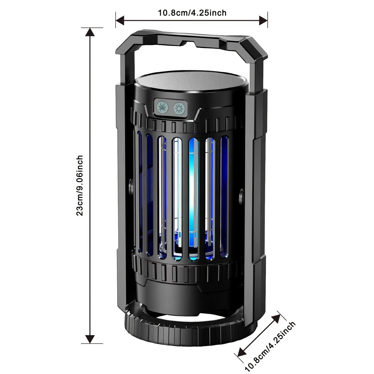 Electric Bug Zapper Mosquito Killer Lamp – UV Light Fly Trap with 360° Swivel Base, Rechargeable Portable Insect Killer for Indoor Outdoor Camping Hiking