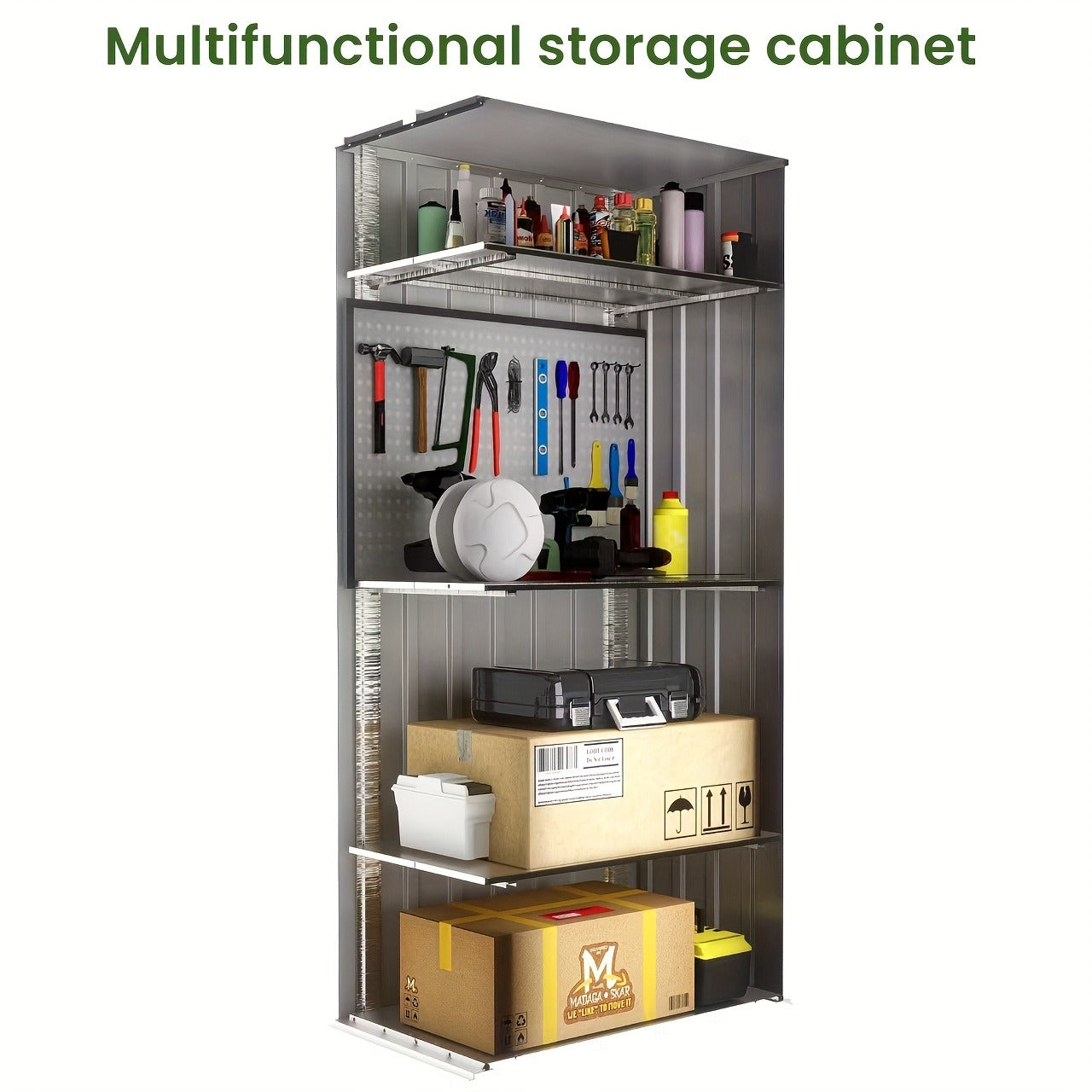 Metal Deck Box Lockable Waterproof Outdoor Storage 22/28 Cuft