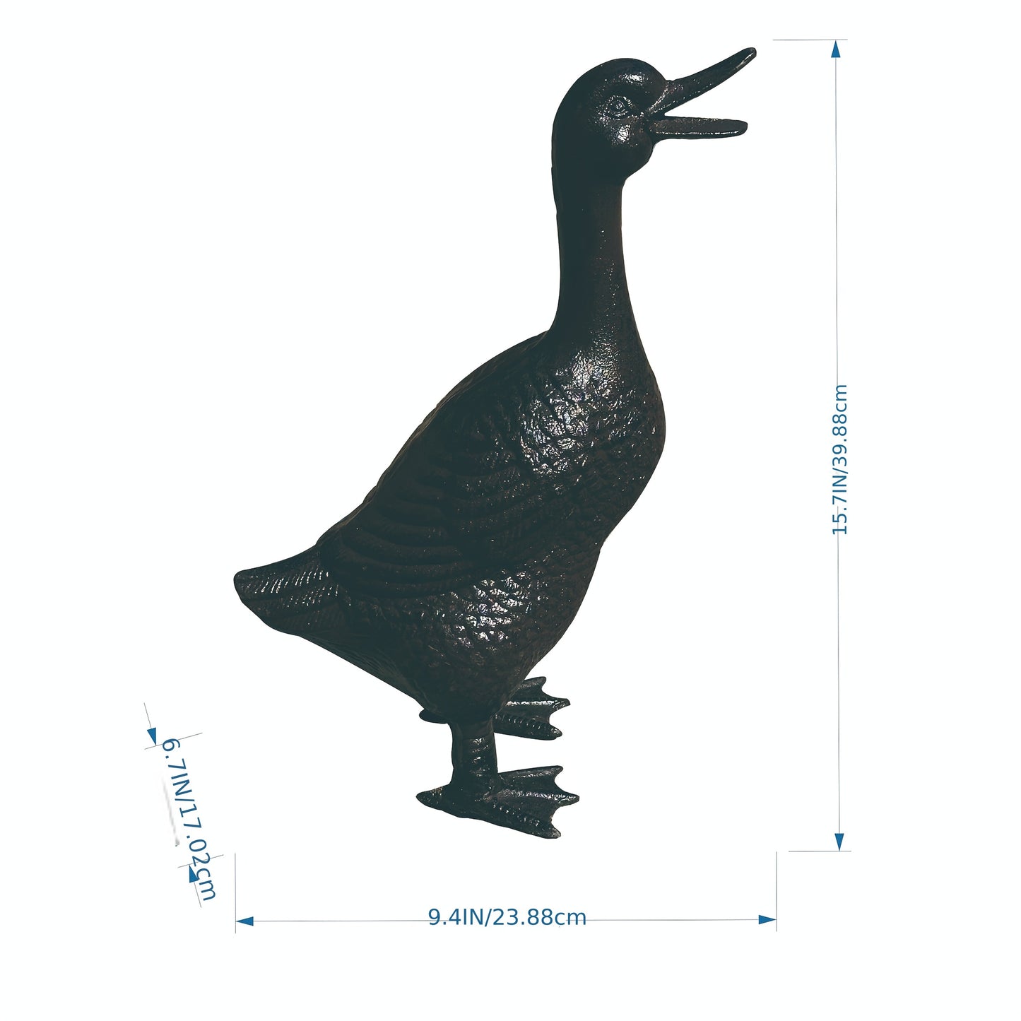 Garden Duck Statue Cast Iron Outdoor Lawn Ornament Rustic Farmhouse Metal Sculpture Mother Duck Ducklings Yard Decor Multiple Styles