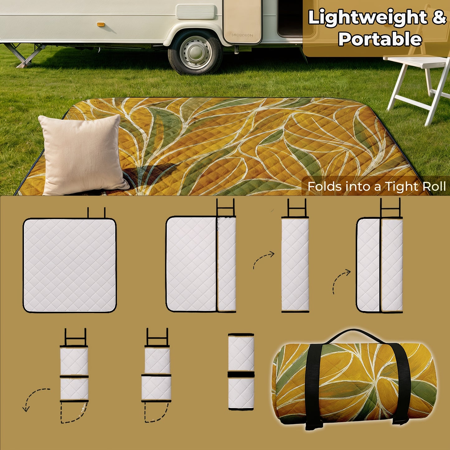 Picnic Blanket Extra Large | Waterproof Foldable Beach Camping Mat