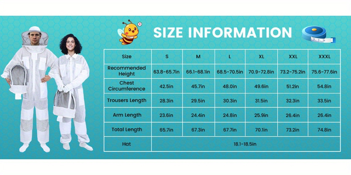 Beekeeping Suit Triple Layer Sting-Resistant Gloves 2 Veils S-3XL