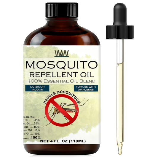 Mosquito Repellent Essential Oil Blend – 120ml Dropper Bottle for Diffusers, Sprays & Lotions