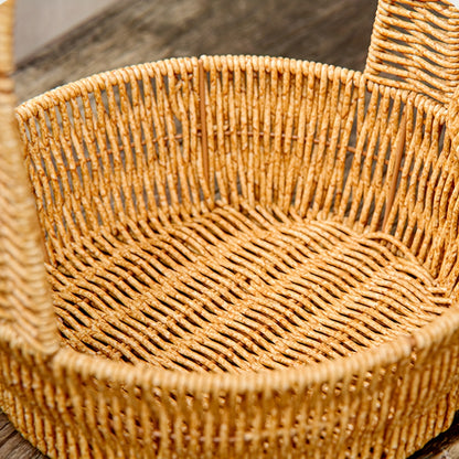 Rattan Wicker Basket | Picnic Gift Flower Fruit Foraging Decor
