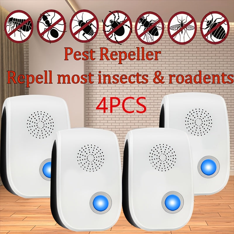 Ultrasonic Pest Repeller Plug-In 2025 Upgrade – Electronic Indoor Pest Control for Cockroaches, Mice, Rodents, Ants, Mosquitoes & Spiders, Set of 4/6/8 Units for Whole-Home Coverage