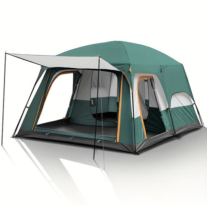 Large Camping Tent 2-Room Family Cabin 6-12 Person Mosquito Net