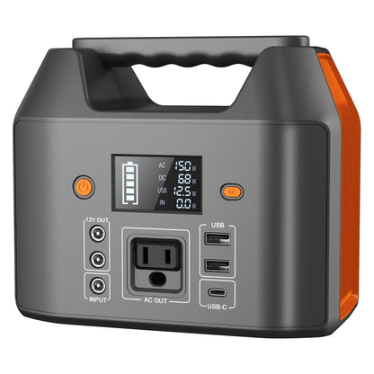 Battery Generator Portable Power Station 150W & 650W 576Wh | AC Outlet, Solar Input, LED Light, Power Bank for Camping, RV, Emergency, Home Backup, Travel