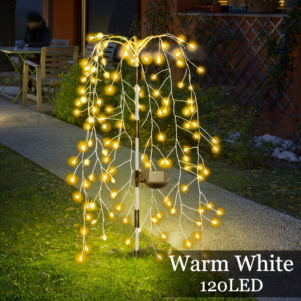 Solar Firecracker String Lights 120 LED, 8 Modes Waterproof