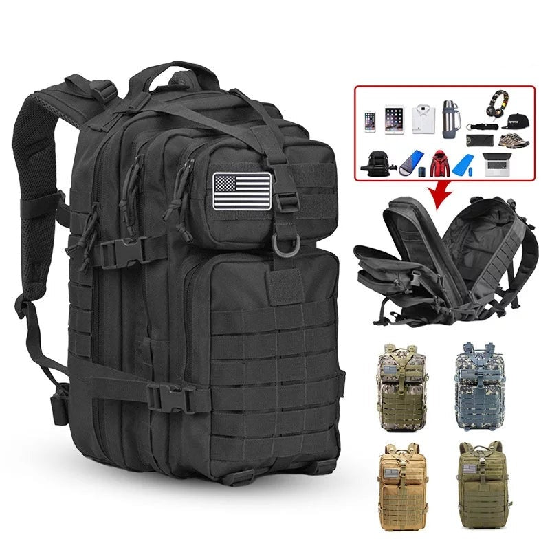 45L Military Tactical Backpack – Large Waterproof Outdoor Rucksack for Survival, Hiking & Camping