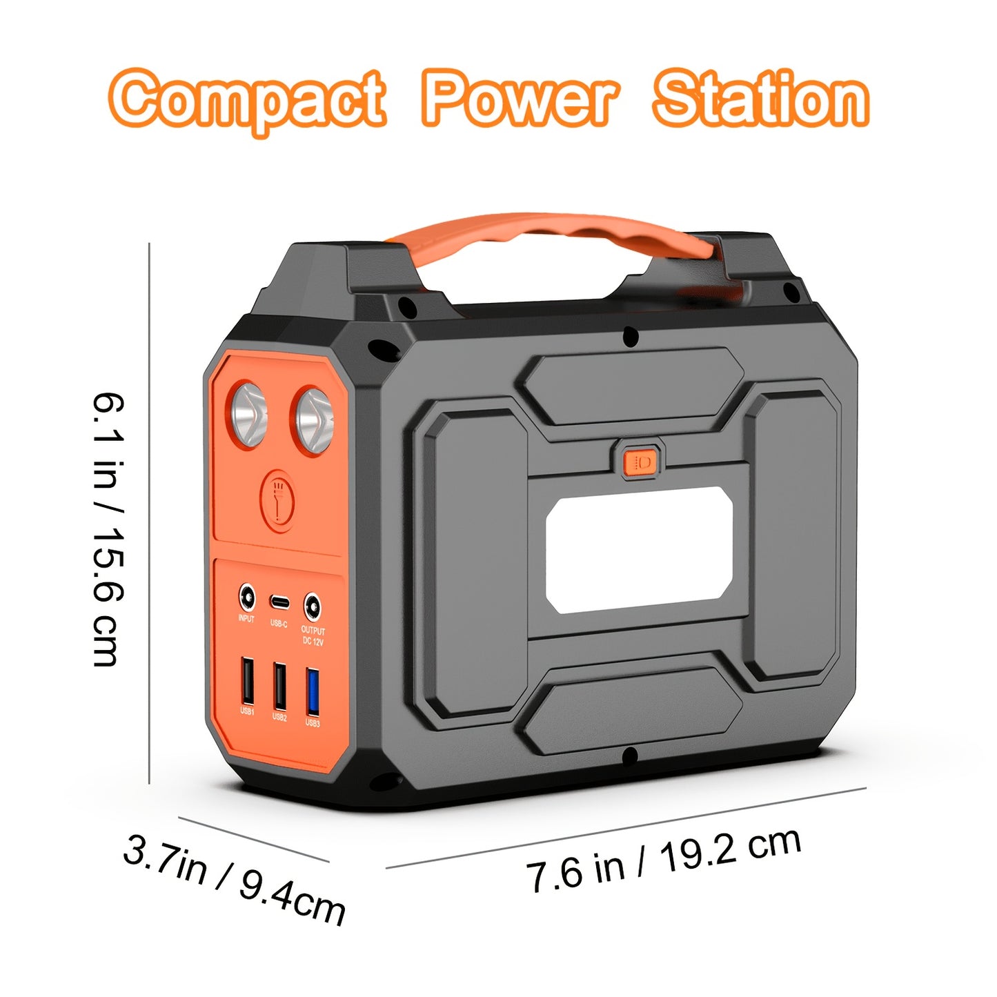 Portable Power Station Solar Generator 146Wh/300W | AC Outlet DC USB LED | Camping Emergency Backup Battery Pack Outdoor Charging