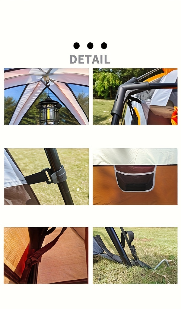 Large Camping Tent 2-Room Family Cabin 6-12 Person Mosquito Net
