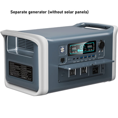 Portable Power Station 1024Wh LiFePO4 Solar Generator - UPS Backup Battery with AC 110V, DC, USB, USB-C & LED Light, 100W Solar Panel Option for Camping, RV, Home Outage & Travel